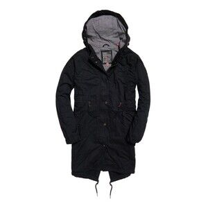 SUPERDRY Women's Rookie Military Parka Jacket Long Hooded Button Up Multipocket
